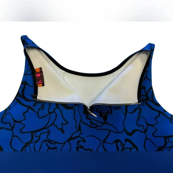 Isle EUC Sleeveless A-Line  Blue and Black Mini Dress Size Medium - Picture 8 of 10